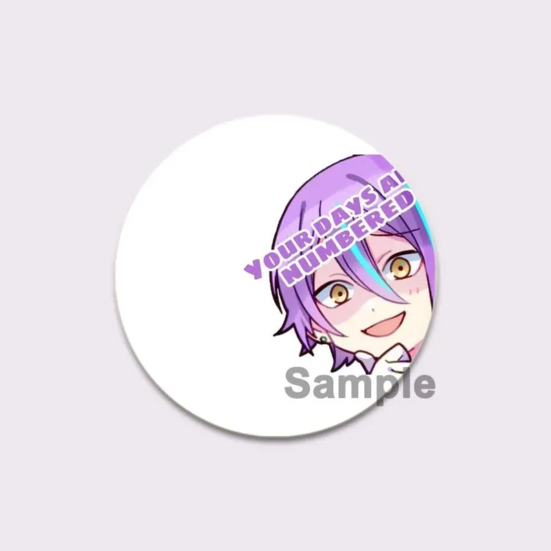Funny Cartoon Style Badge Project Sekai Brooches on Backpack Clothes Handmade Round Enamel Pins for Jewelry Gift Accessory