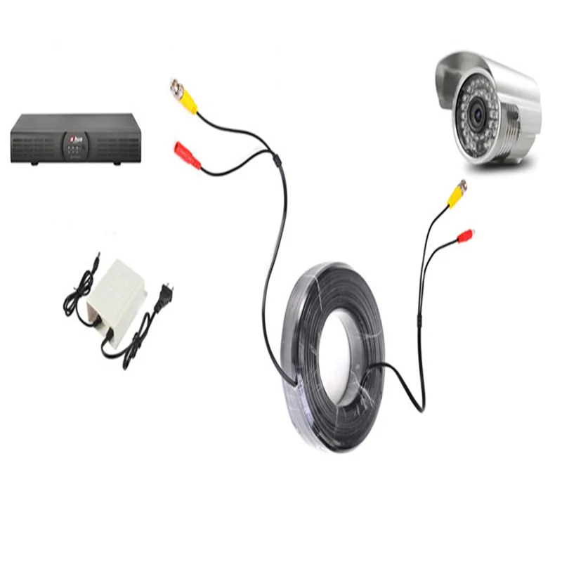 5m 10m 15m 20m﻿ AHD Camera Cables BNC + DC CCTV Cable Coaxial Video Power Wire DC Plug Cable for Analog AHD CCTV DVR Cable view 2