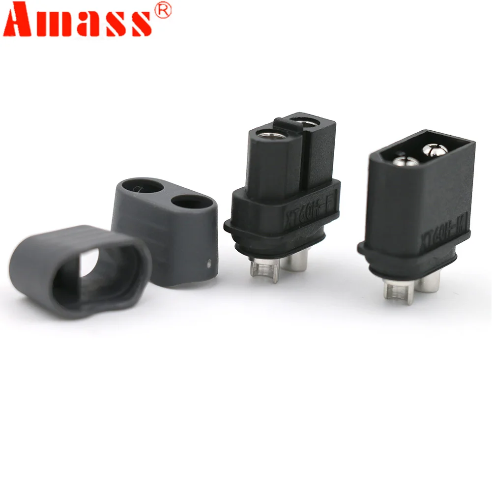 5 /10 / 50 Pair AMASS XT60H (XT60 Upgrade) Male Female Bullet Nickel-plated Connectors Power Plugs with Sheath for RC Parts