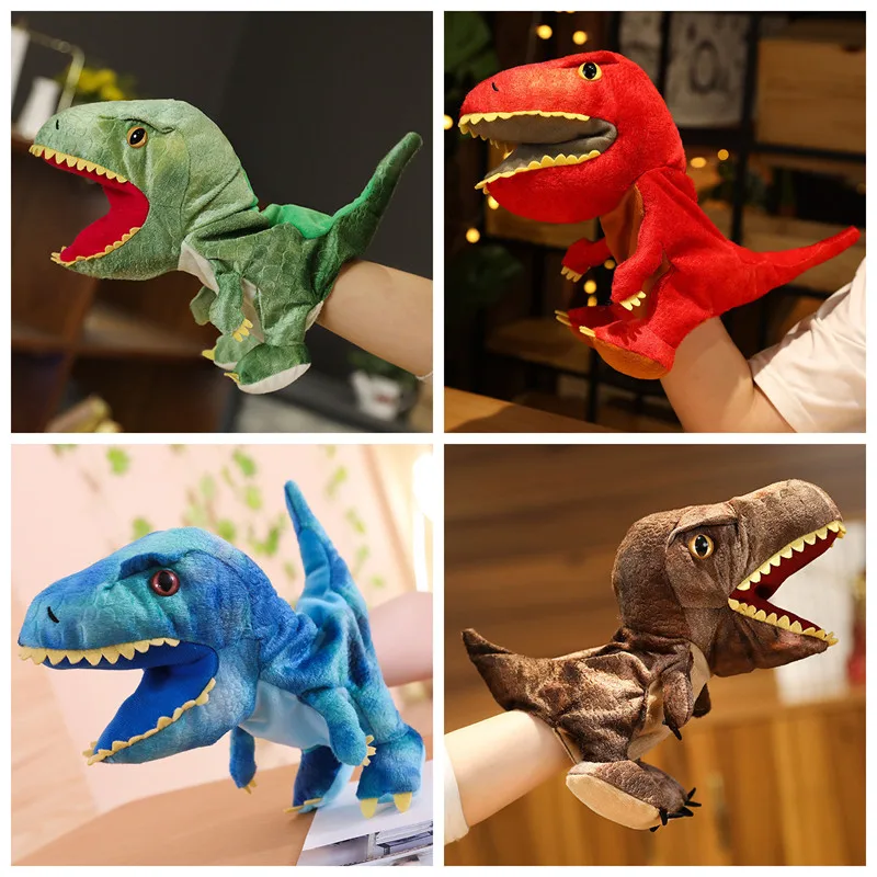 30 センチメートルかわいいぬいぐるみハンドパペットおもちゃシミュレーション恐竜パペットぬいぐるみドラゴンハンドパペットキッズギフト