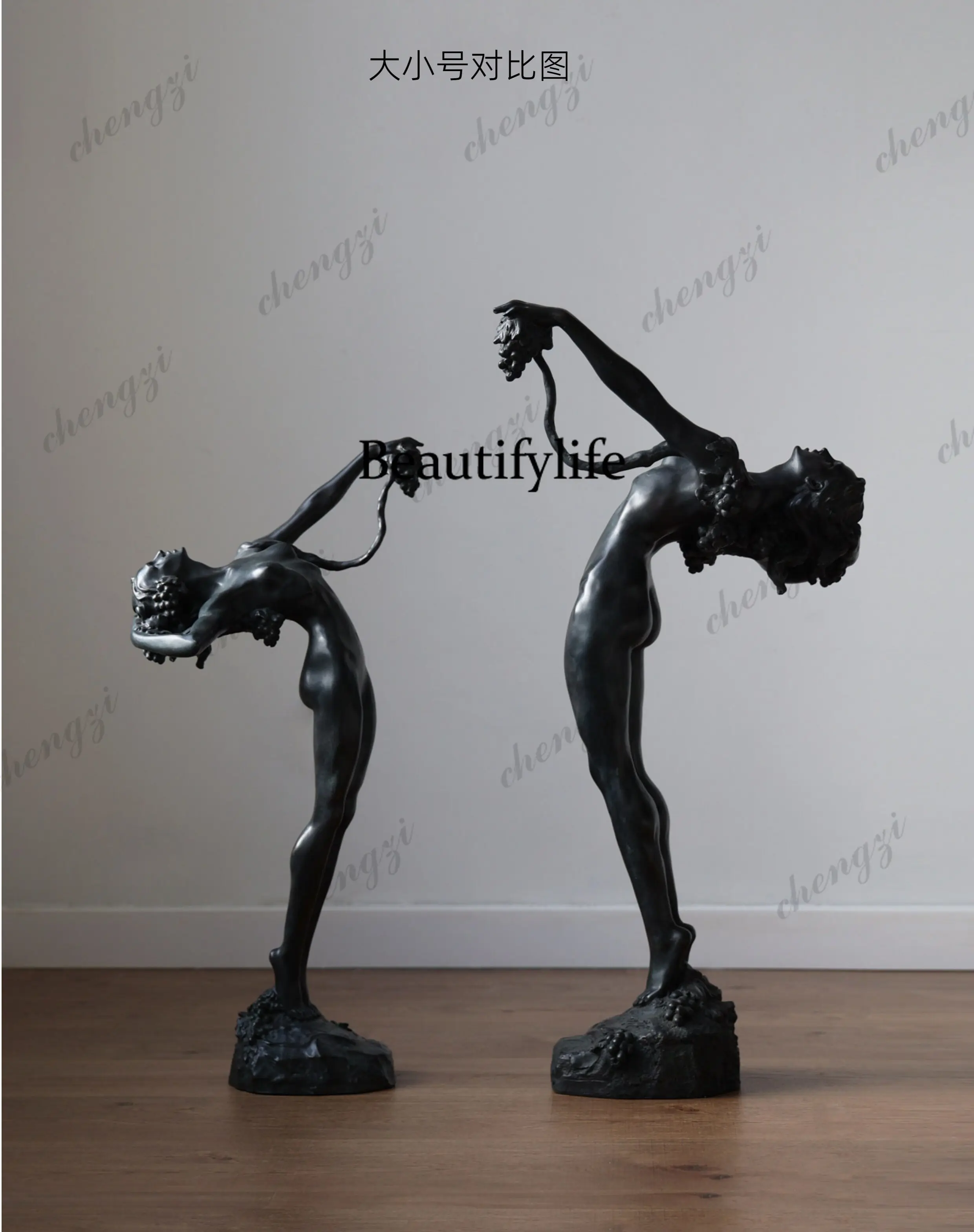 Western classical  sculpture, medieval art, antique copper, resin light luxury ornaments