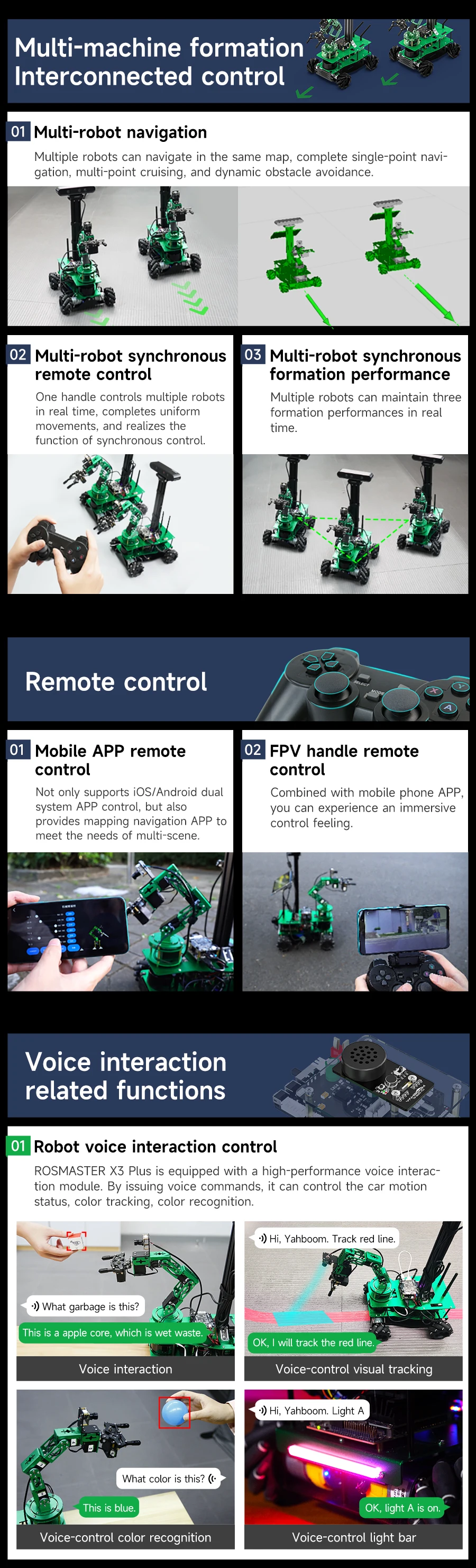 ROSMASTER X3 PLUS ROS Roboter-Python-Programmierung mit MecanumWheel 6DOF Roboterarm für Jetson Orin NANO Orin NX SUPER RaspberryPi – Detail 16