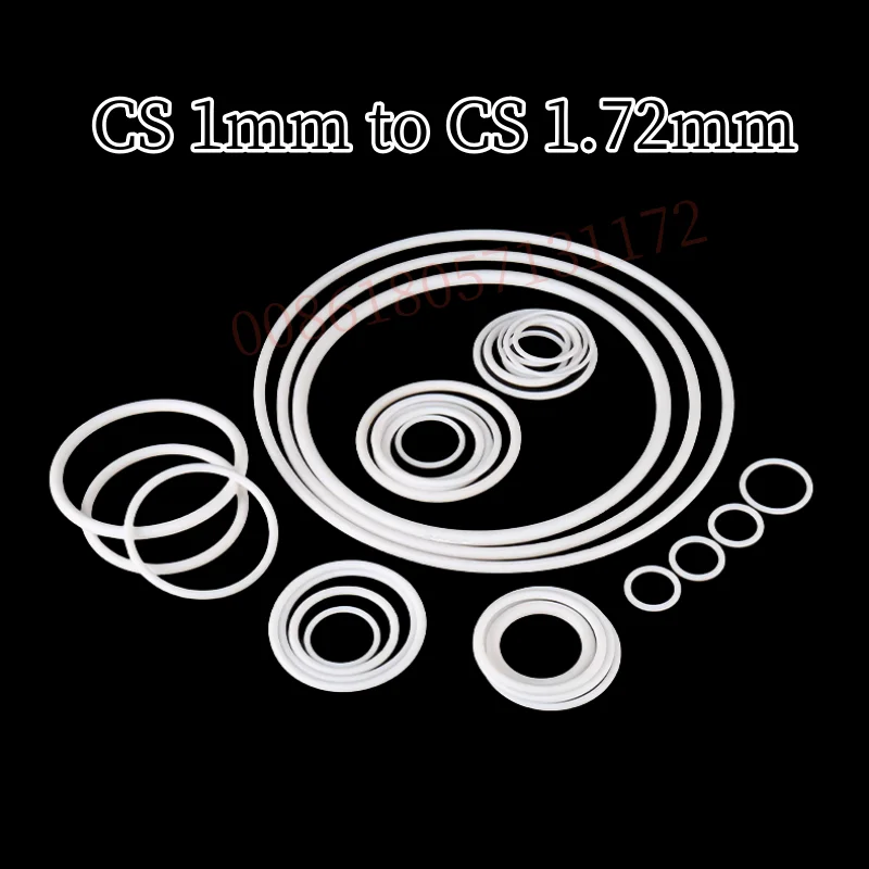 カスタム-ptfe-o-リング、10-個、cs-1mm-172mm、耐薬品性、高温、焦げ付き防止、ポンプ、フランジ、バルブ用の低摩擦