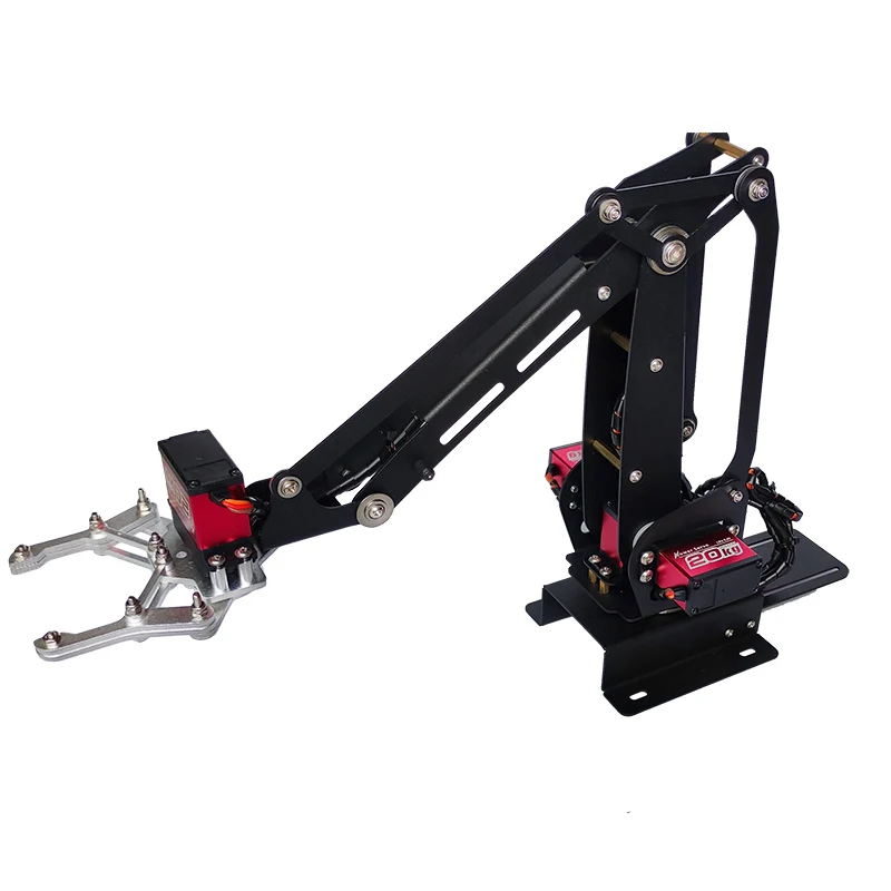 Lengan Robot 4 Dof dengan Servo, Basis Putar Logam untuk Arduino Robot DIY Kit Manipulator Claw STM32 Ps2 Lengan Robot yang Dapat Diprogram