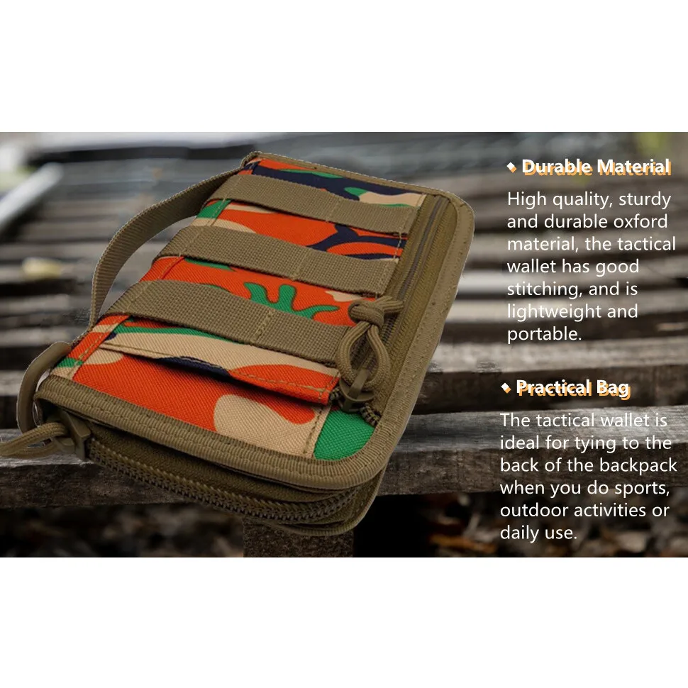 Открытый тактический кошелек, держатель для удостоверений личности, сумки, военный органайзер для кредитных карт MOLLE
