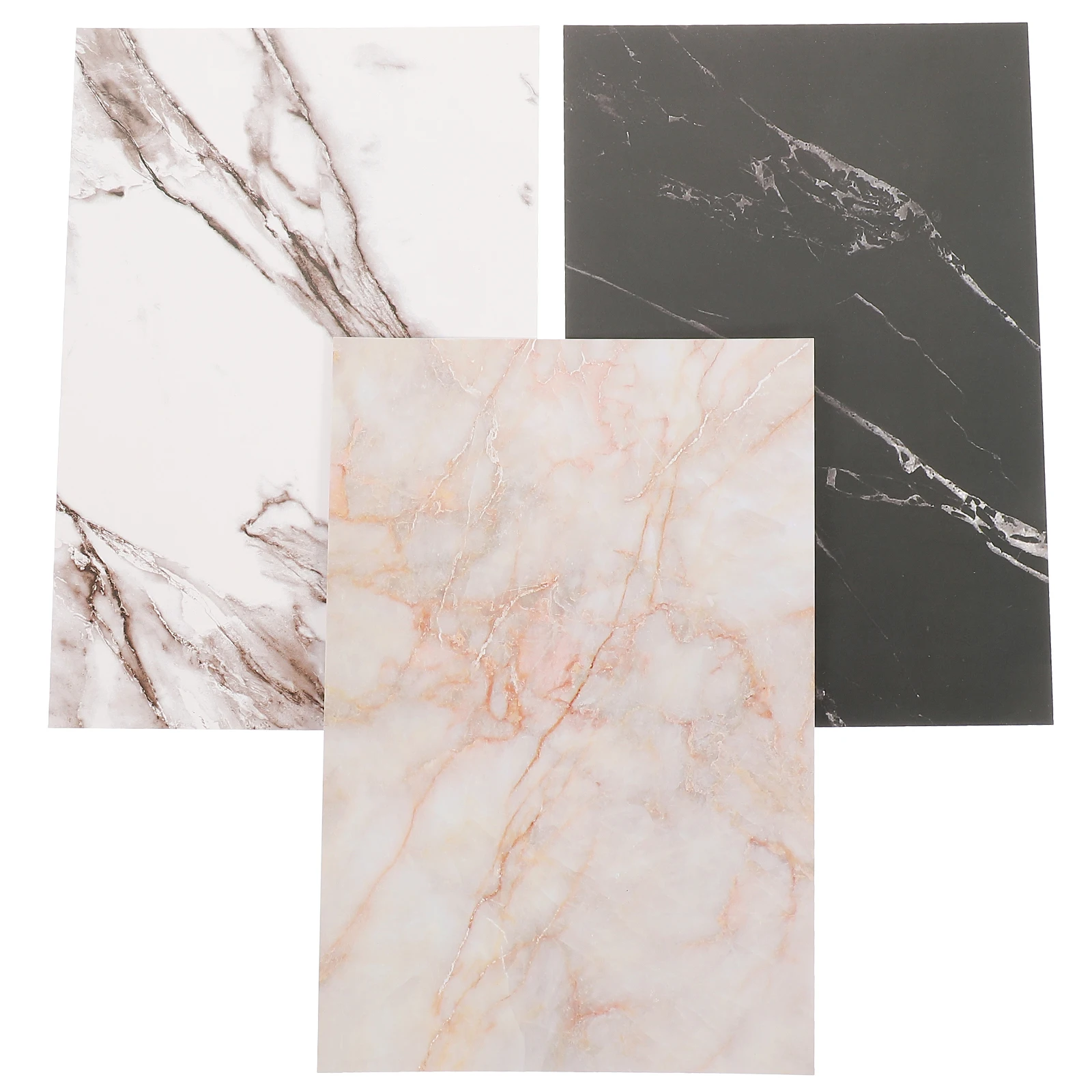 

3pcs Marble Pattern Photo Cards for Jewelry Food Photography Props Reusable Durable Proper Size Lightweight Storage Decorative