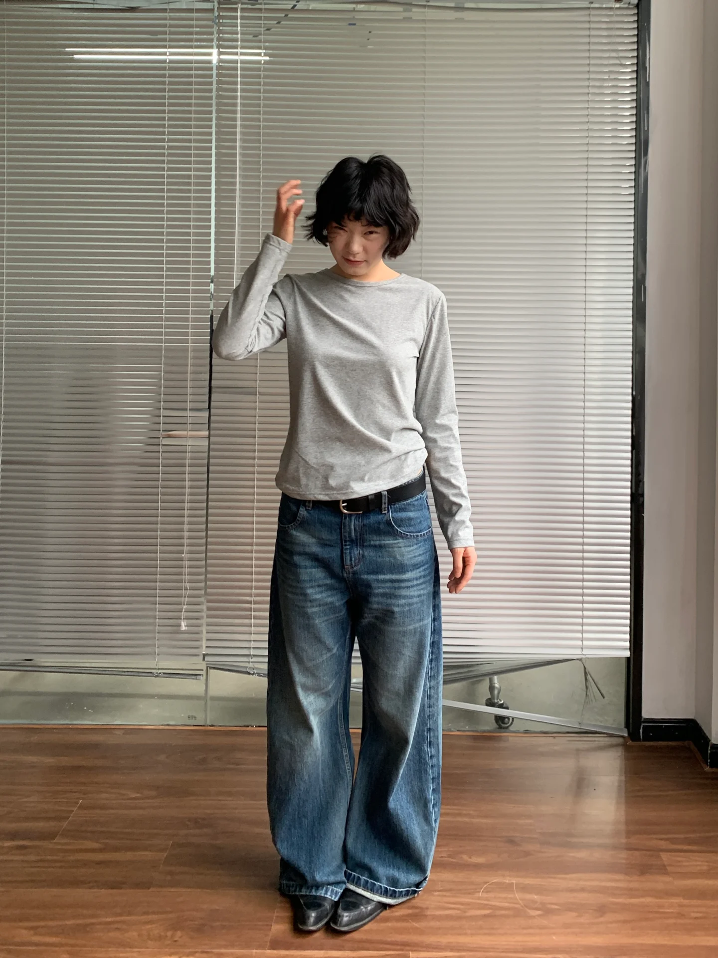 

Simple Comfortable Pure Cotton round Ne T-irt Ba Stitch Design Base Layer Good Guy Women's Long Sve Stand Fit T-S...