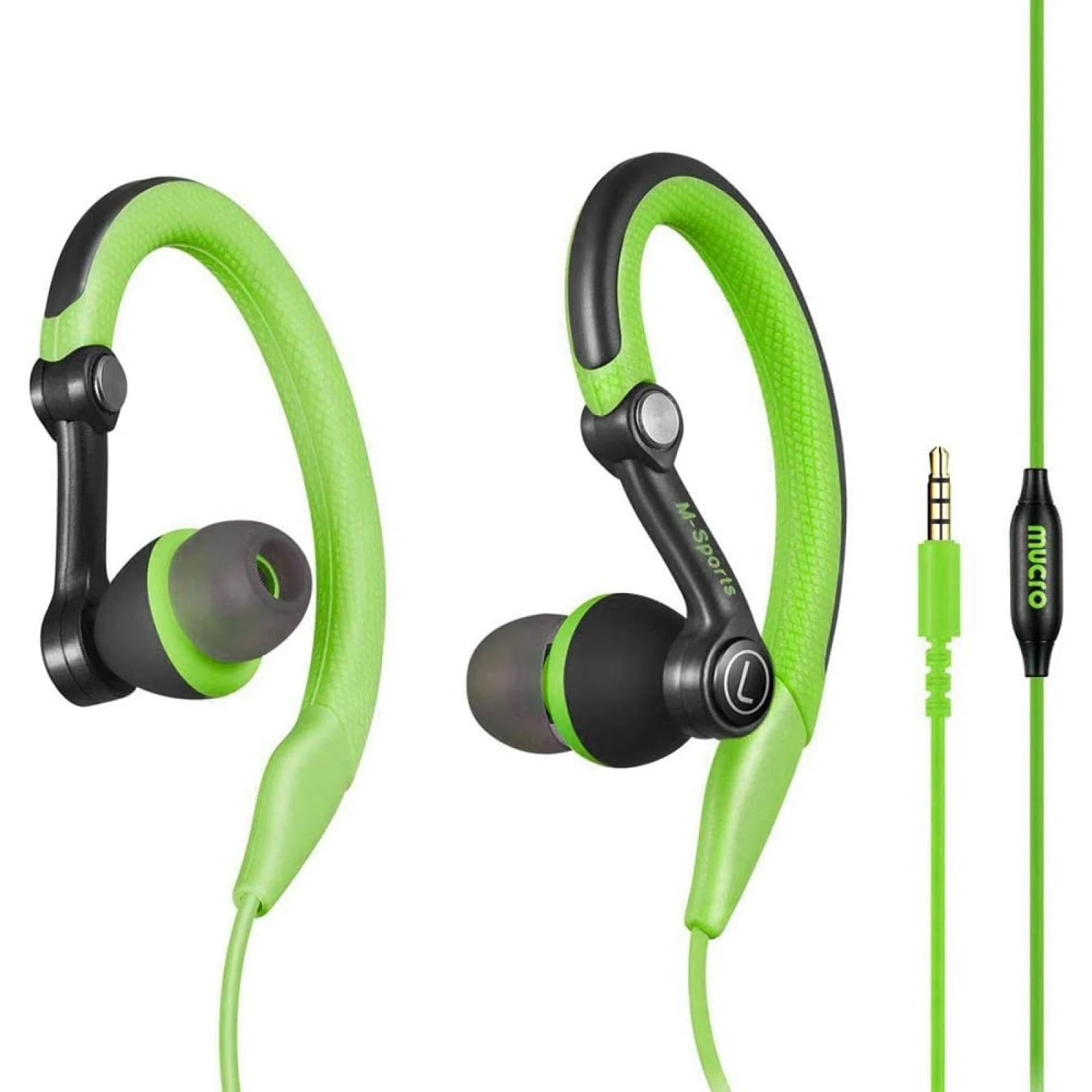 HAWEEL Mucro MB-232 Running In-Ear Sport Earbuds Earhook Wired Stereo Headphones For Jogging Gym