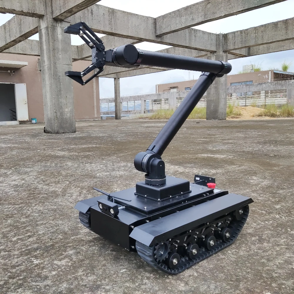 

TR500 All-Terrain Crawler Vehicle, ROS Robot Heavy-Duty Chassis, Rubber Tracks, Open-Source Development Platform