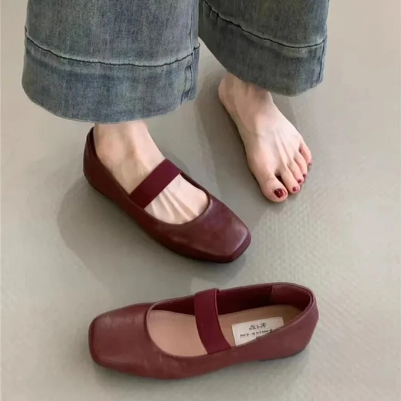 NEU Damen OES Soft Bot Slip-On Faionable mit Röcken Retro Sle Frühling Herbst Saison Flacher Absatz