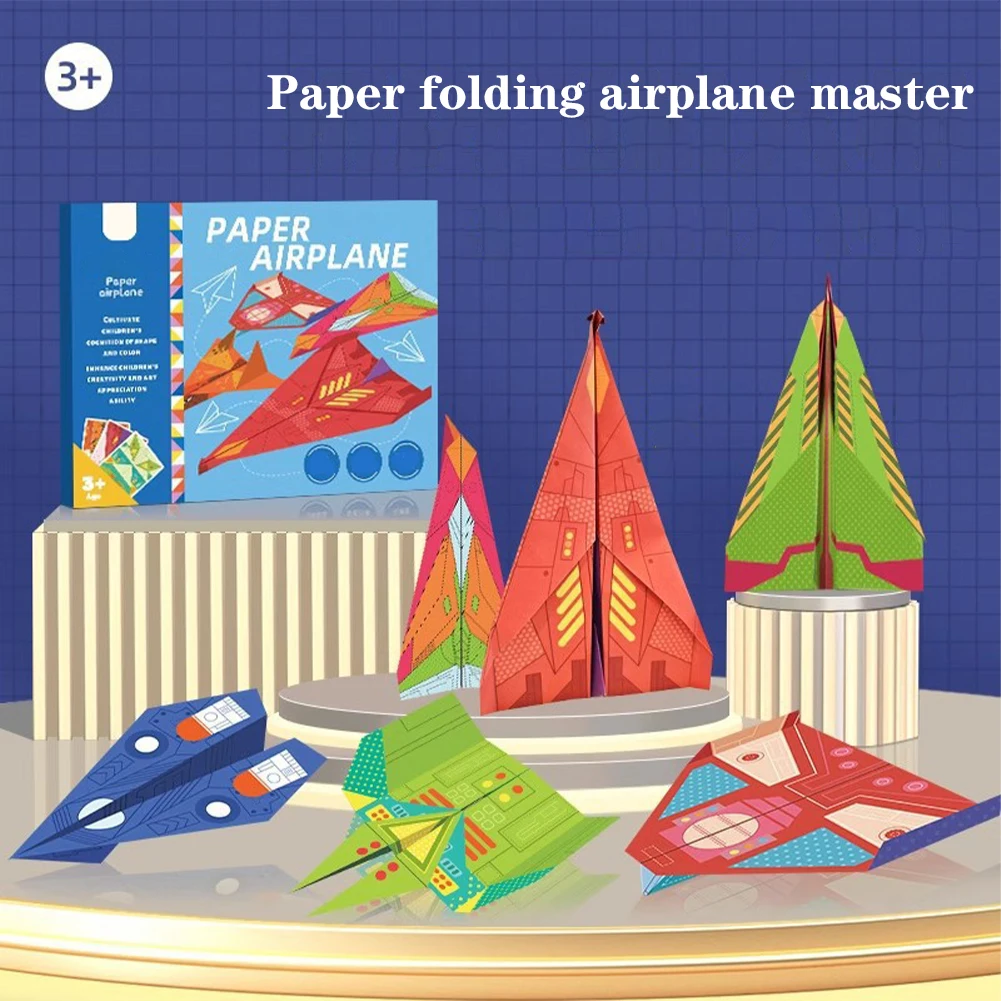 

Creative Origami Paper Folding Airplanes For Kids Parent-Child Aircraft Colorful Educational Toy Gifts For Boys Girls