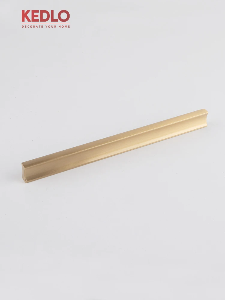 KEDLO Moderner, minimalistischer, massiver Messing-Schubladengriff für Küchenschränke mit goldenen Griffen – Detail 7