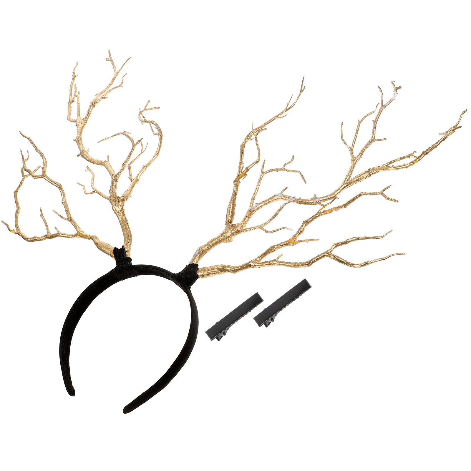 

Christmas Deer Antler Headband Plastic Reindeer Headdress Adult Party Hair Cuff Hoop Cosplay Accessory Branch Style