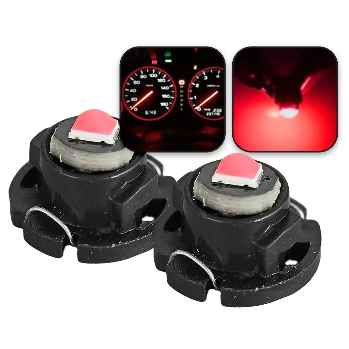 2Pcs Red Neo Wedge LED Car Interior Dash Clock Light Bulbs Fit for Chrysler 300C 2005-2010 Instruent Panel Dashboard Indicator