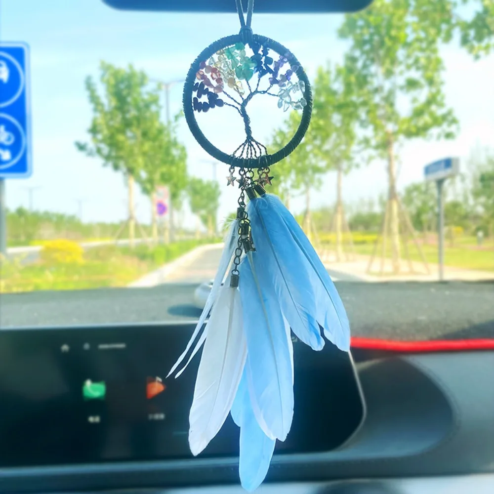 Wall Art Handmade Dreamcatcher Car Pendant Adornment Crafts Car Hanging Ornament Funny Mini Macrame Wall Hanging Gifts