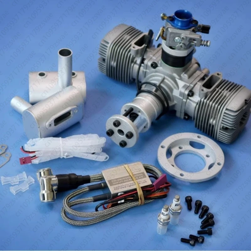 Model Aircraft Engine GTT70 Two-stroke 70cc Twin-cylinder Engine