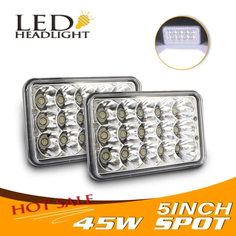 

LED 45W 6P 5.5" Inch LED Light Bar Offroad Spot Flood LED Work Light for Truck Car Boat Tractor 4x4 Atv Headlights 12V 24V