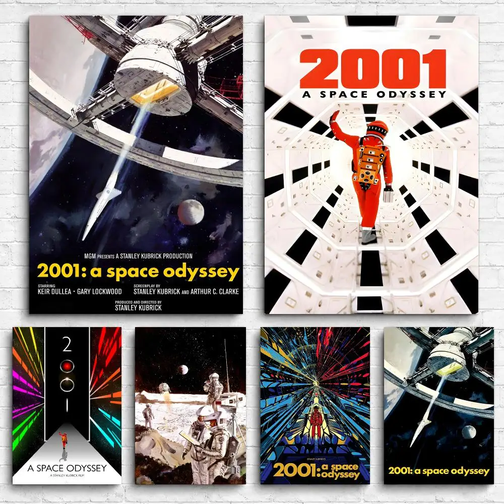 Filme 2001: Die Reise ins Weltraum-Abenteuer, gerahmtes Wandbild, Leinwand-Poster, bereit zum Aufhängen, Wandkunst für Schlafzimmer, Wohnzimmer, Heimdekoration, Geschenk