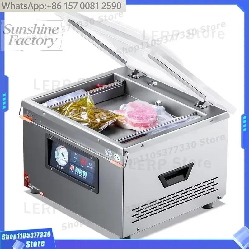 DZ300TD Electric Desktop Vacuum Sealing Machine for Household and Commercial Use Seafood and Cooked Food Packaging