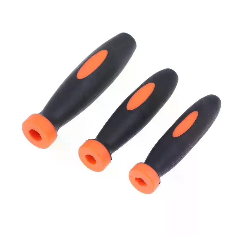 Rubber File Handles TPR Grip Ergonomic Nonslip Replacement For Small Metal Wood Files Comfortable Hold 10pcs