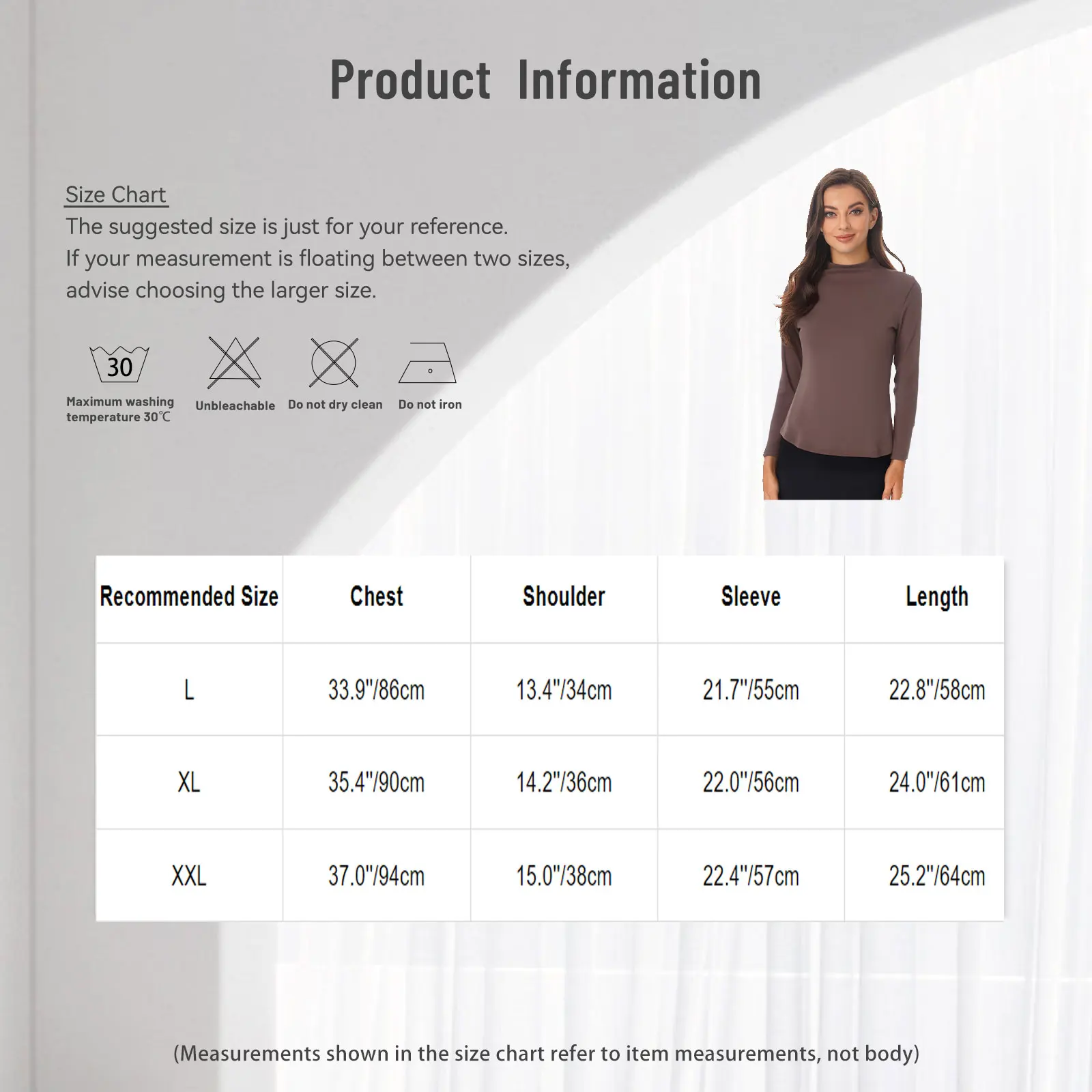 Damska uniwersalna bazowa koszulka termiczna z golfem, długi rękaw, elastyczna, dopasowana bluzka do pracy biurowej, na co dzień.