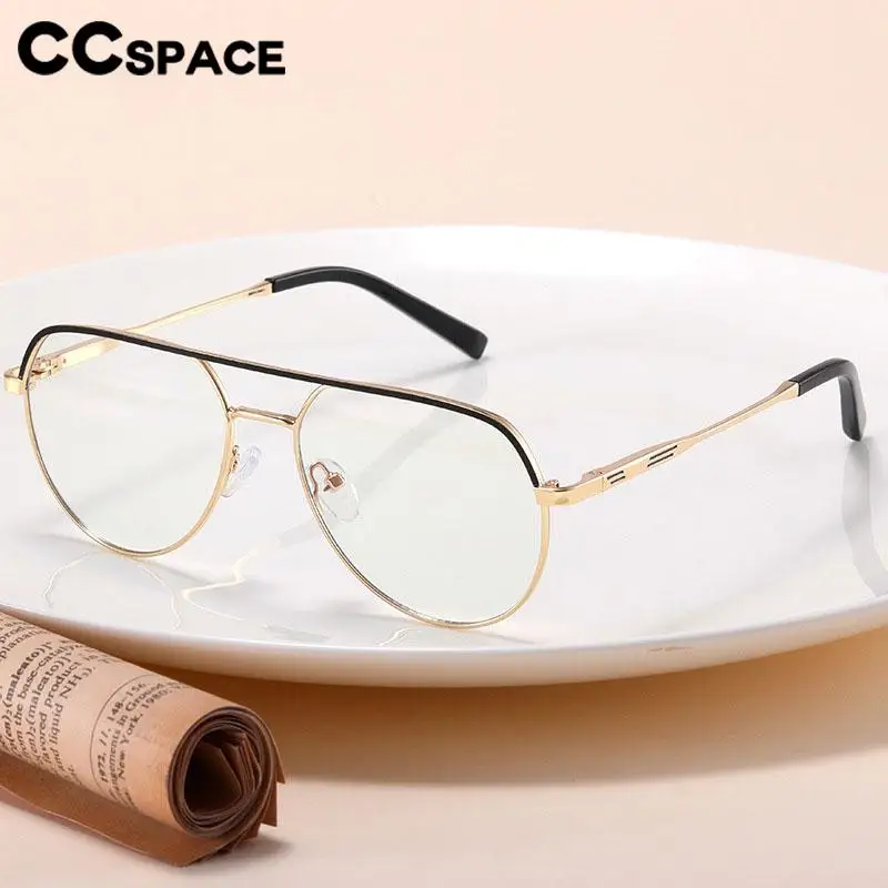 R57523 Stylish Pilot Reading Glasses Women Casual Metal Spring Hinge Optical Presbyopia Eyeglasses Diopter +50+100+150+200+350 image 3