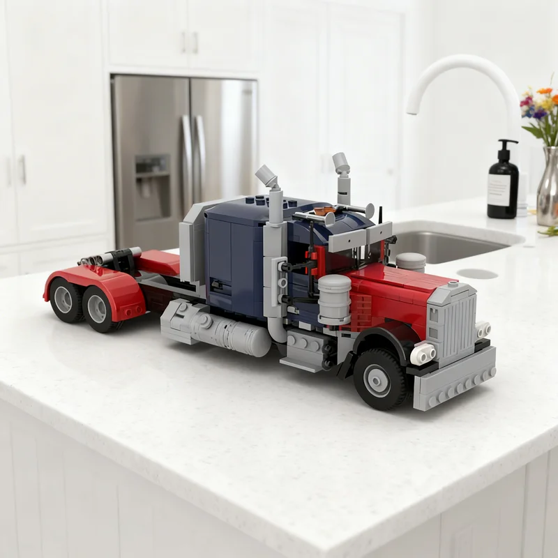 

663pcs MOC Optimus Prime City Traffic Model Building Blocks Toy Gift Creative Display Collectible Desk Premium Adult Kids Home