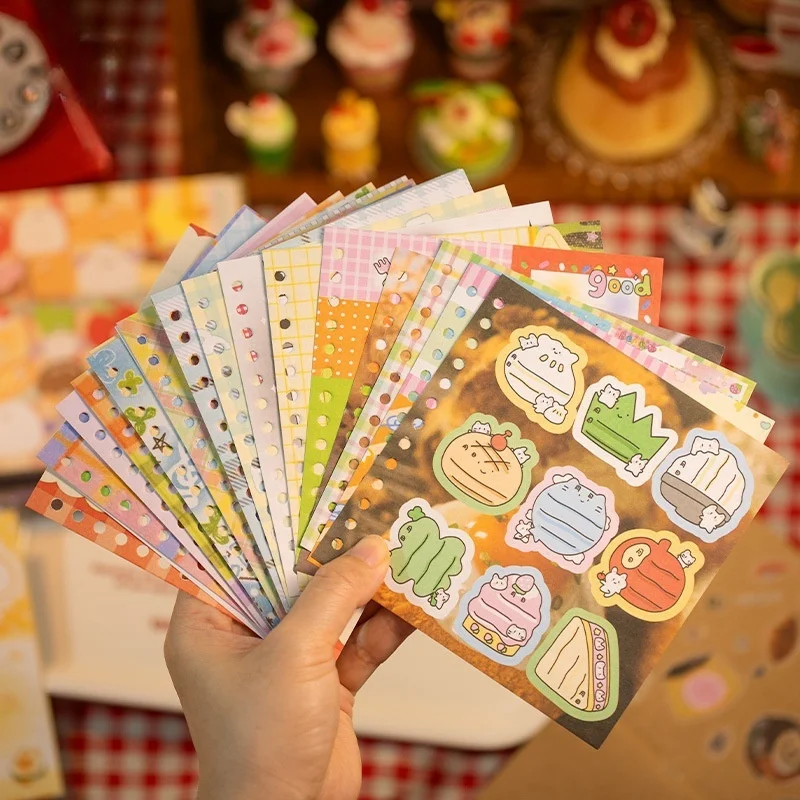 Cute Cartoon Convenience Store Scrapbooking Writable Cut Film Coil Sticker Books Japenese Style Vintage DIY Decorative Stickers image 2