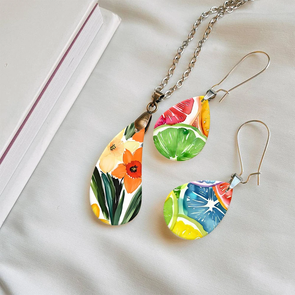 

Spring Summer Water Transfer Paper for Earrings, Floral Fruit Decal Sheets Easter Mother's Day DIY Jewelry Gift