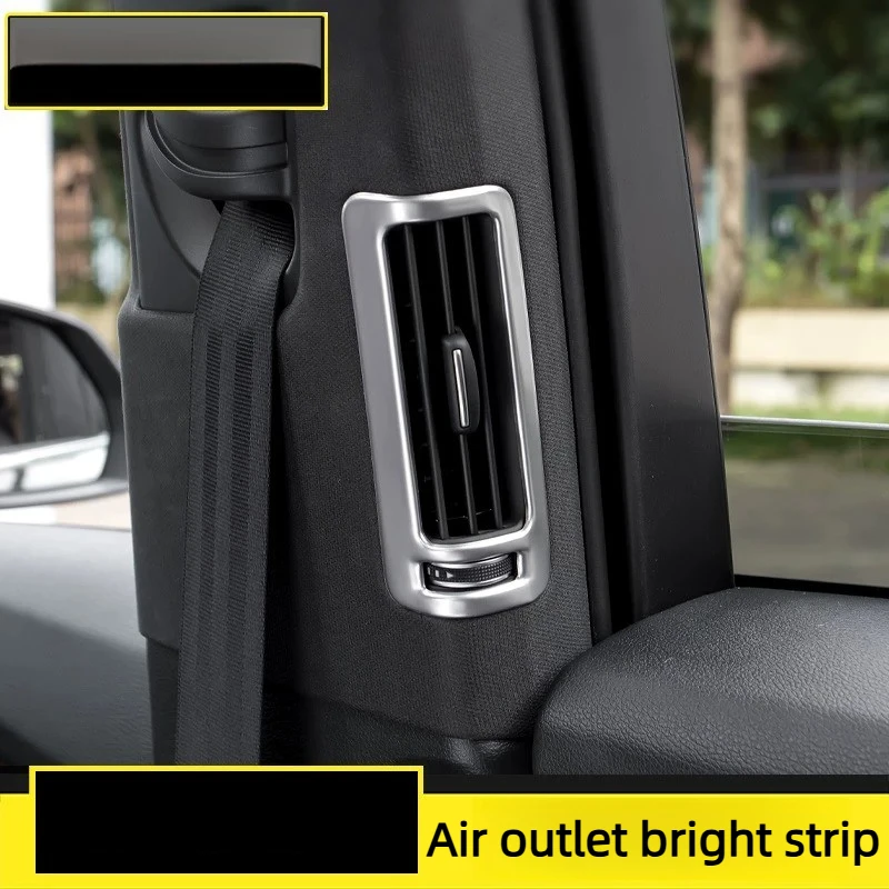 FOR Audi Q7 2016‑2025 B‑Pillar Air Vent Trim Frame Glossy Wear‑Resistant Odor‑Free Sturdy Interior Decor Accessory