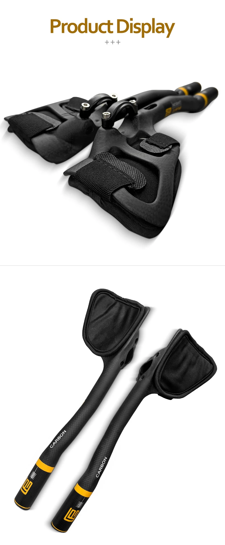Volle Carbon Faser Straße Fahrrad Lenker Autobahn Rest Setzen Lenker Aero Carbon TT Fahrrad Griff Bars Probe TT Bar 3K Matte – Detail 12