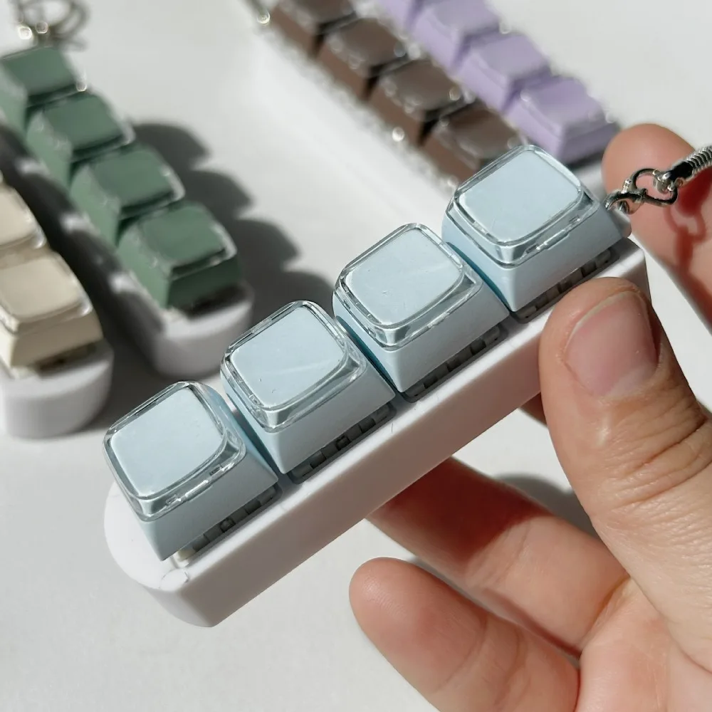 

Расслабляющий 4-клавишный брелок с кнопкой, колпачок для снятия стресса, игрушка-кликер, сделай сам, клавиатура, игрушка для взрослых