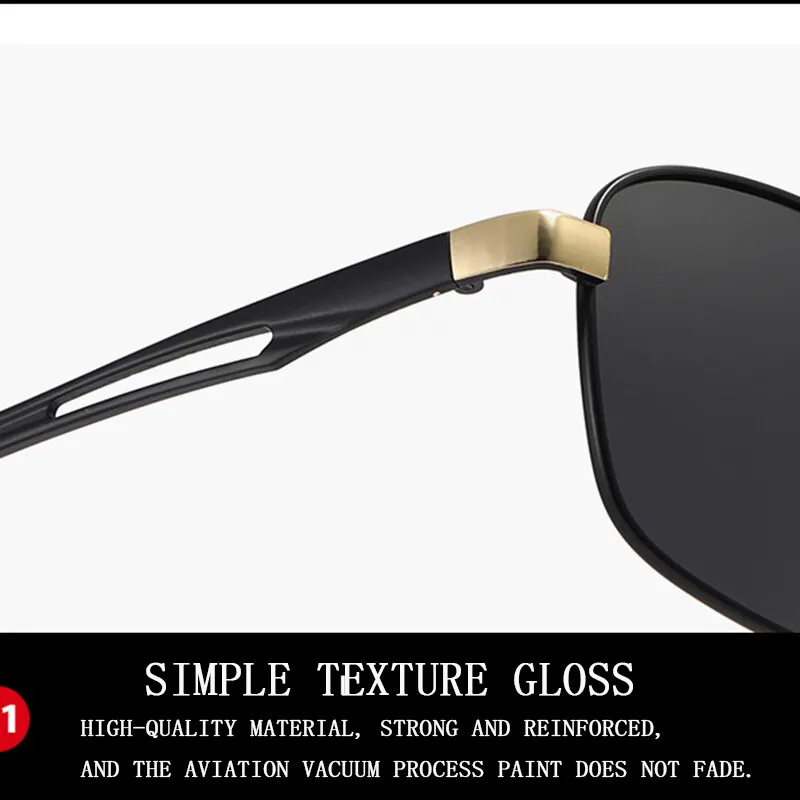 Neue Herren-Sonnenbrille, UV-Schutz, Sonnenbrille, Nachtsicht, Fahrbrille, polarisierte Farbwechselbrille – Detail 5