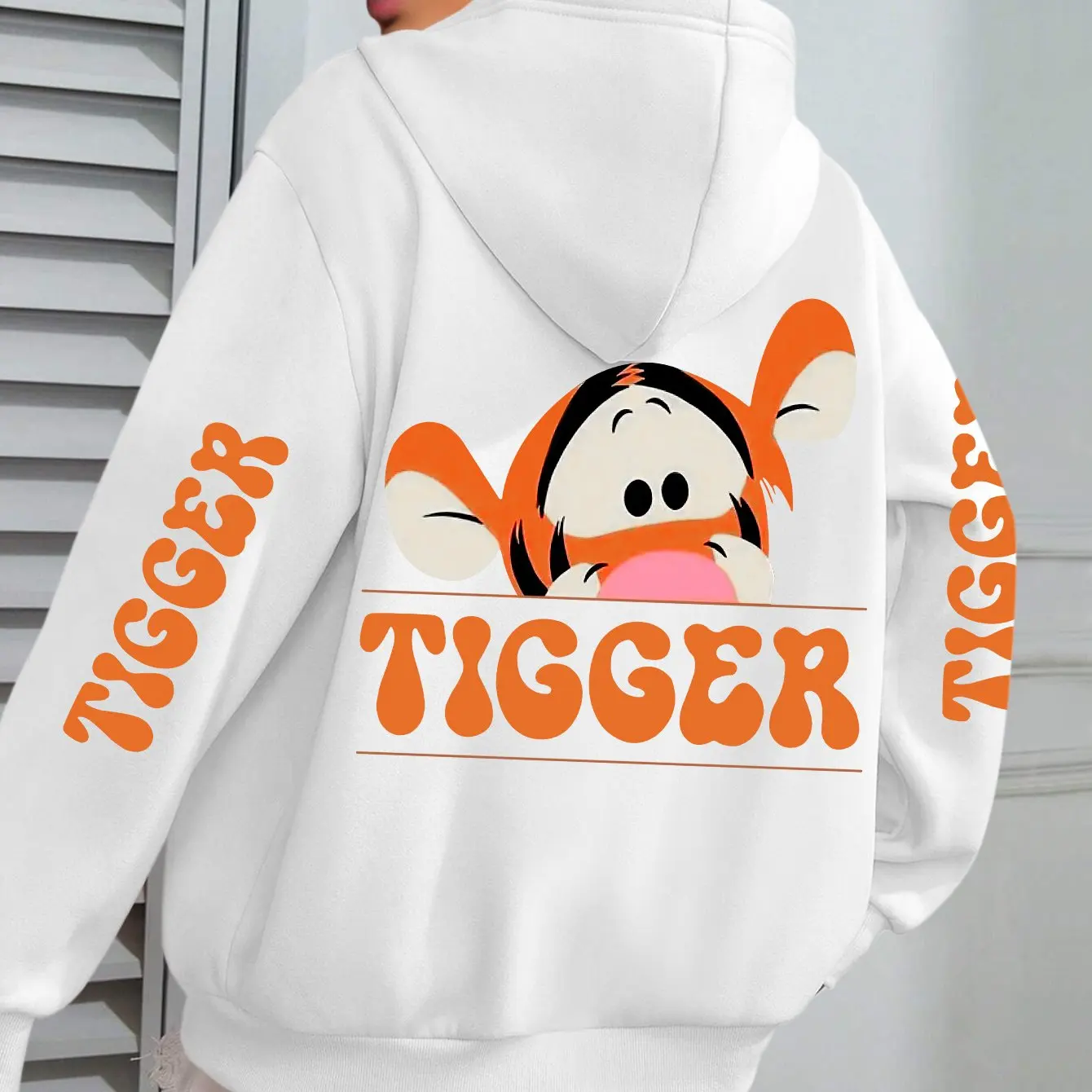 Women's Disney TIGGER Hoodie Long Sleeve Hoodie Sweatshirt Four Seasons Casual Disney Dress