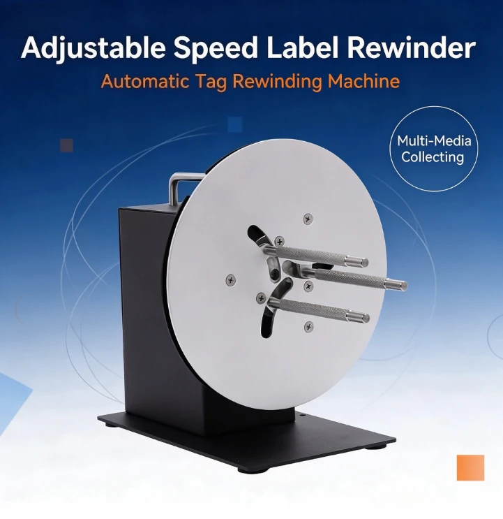 R9 Adjustable Speed Automatic Label Rewinder Multifunctional Winding Machine For Clothing Hangtag Barcode Self‑adhesive Sticker