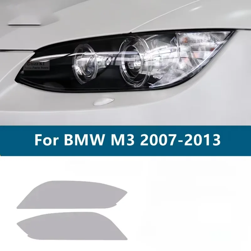 For BMW M3 E90 E92 E93 2007-2013 Car Headlight Tint Smoked Black Protective Film Front Light Transparent TPU Sticker Accessories