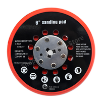 1PC 6 Inch Sanding Pad,Medium Hook & Loop Multi-Hole Back-up Grinding Plate Red for Bosch GET75-6 Dual-Mode Random Orbit Sander
