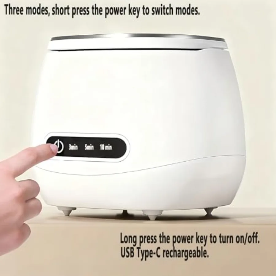 Rechargeable Nail Tool Cleaner with High-Frequency Vibration and Blue Light Sterilization 3 Timer Modes Compatible with Nail Dr view 5