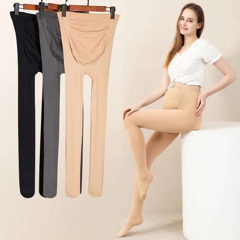 320D – collants de maternité pour femmes enceintes, bas/Leggings de maternité pour femmes enceintes, haute élasticité réglable, automne et printemps