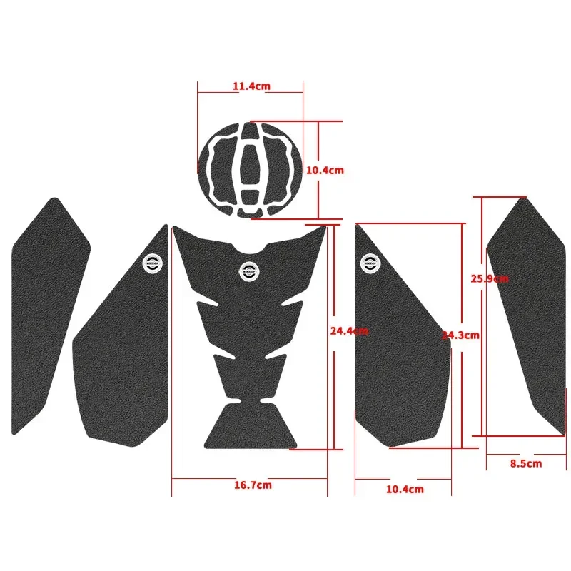 Fuel Tank Pad Sticker Anti-skid Body Fishbone Decal Scratch Paster For Kawasaki ZX4R ZX 4R ZX4RR 2023+ Motorcycle Stickers ZX4RR