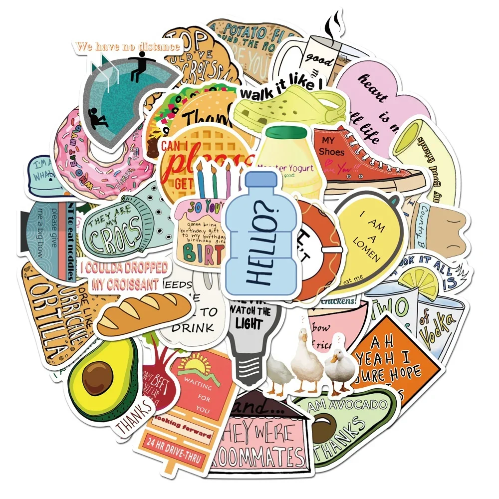 1Set =50Pcs  New Fujiman Doodle Sticker Trolley Suitcase Guitar Waterproof Sticker Stickers