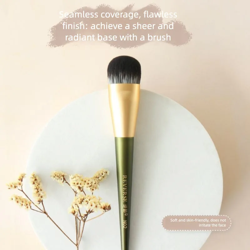 

Anti-aging Modern Era N02 Seamless Foundation Brush, Powder-free Makeup Brush, Flat Head