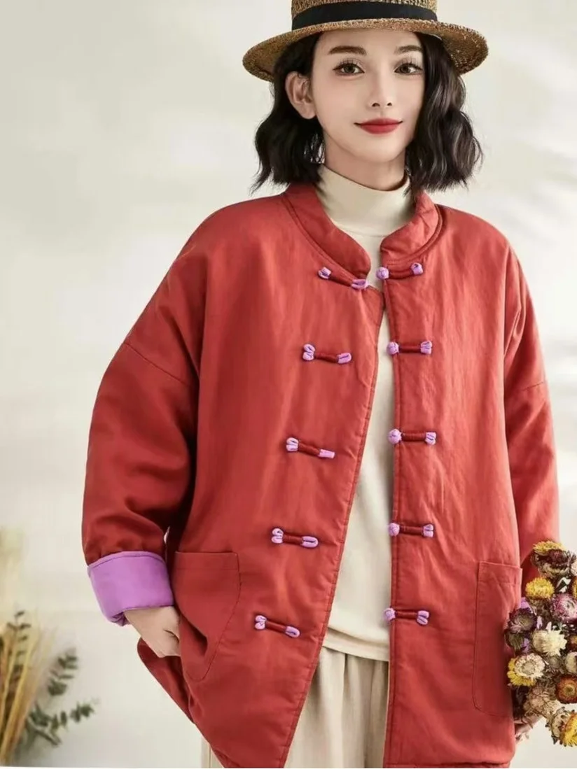 

Новое китайское повседневное однотонное хлопковое пальто Jaet, женское пальто, осень-зима, Новое поступление, свободный крой, длинное све, удобное для поездок на работу