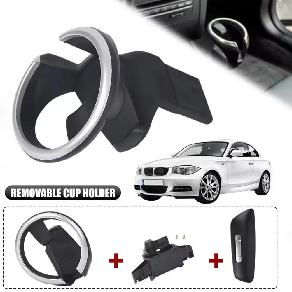 

Black Cup Drink Holder For BMW 1 Series 135i 128i X1 E82 E84 E88 E81 E82 E82e E87 E87N 51160443082 51169144632 51169122655