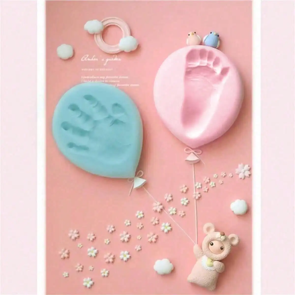 Baby hand and foot printing Baby hand and foot modeling 100 days full moon gift gift newborn hand and foot printing