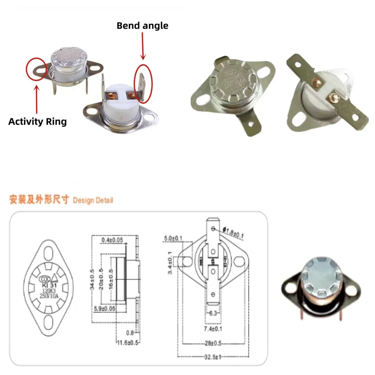 10PCS KSD301/302 Manual reset temperature control switch 40-260 ° C thermal protector temperature controller thermal switch