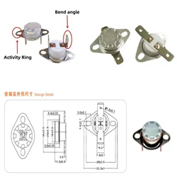 10PCS KSD301/302 Manual reset temperature control switch 40-260 ° C thermal protector temperature controller thermal switch