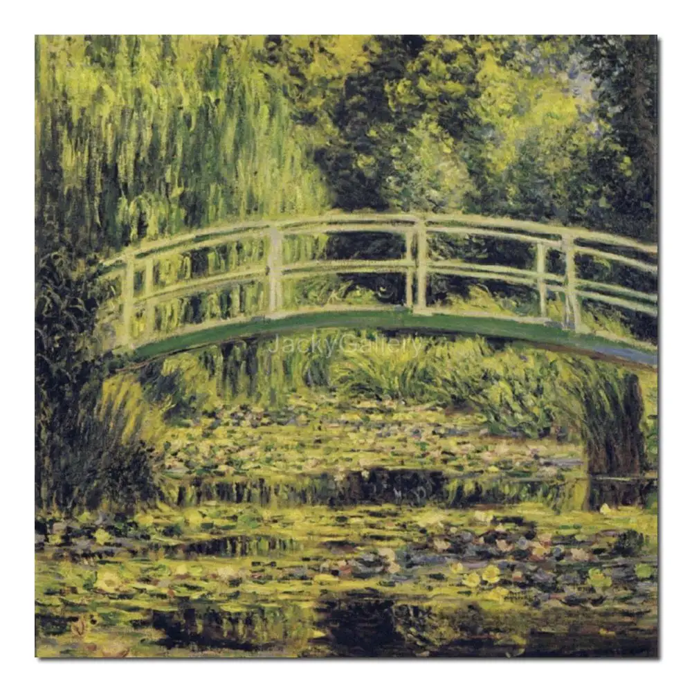 

Claude Monet Artwork Water Lily Pond Impressionist Handmade Oil Painting Canvas for Library Bright Spaces Wall Decor