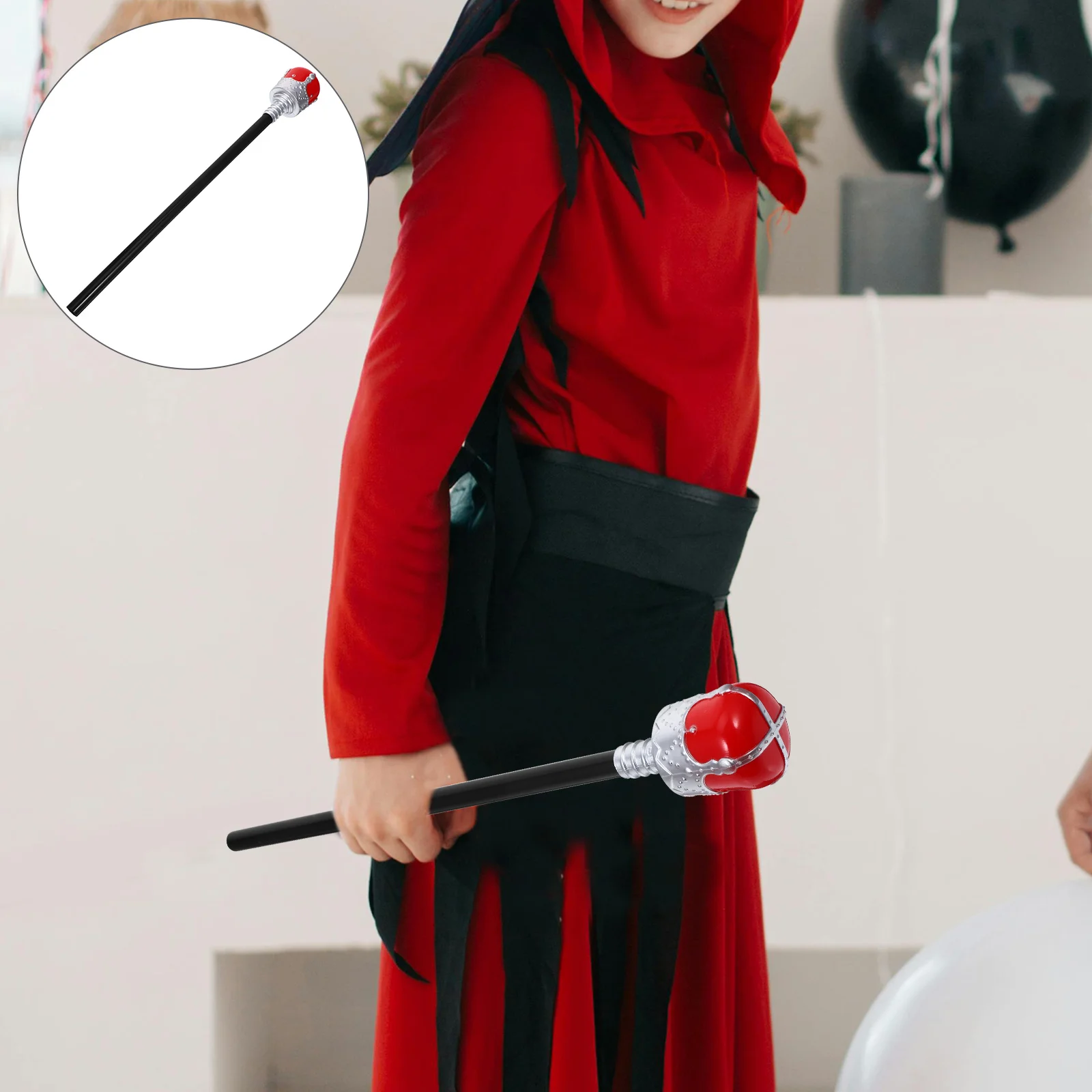 دعامة King Cane البلاستيكية خفيفة الوزن لديكور الهالوين للحفلات التنكرية وإكسسوارات الصولجان الملكي #1