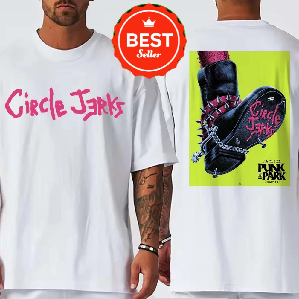 

Футболка с круглым вырезом и круглыми майками Denver 2025 Punk Show Creative — вдохновленная графикой с музыкальным искусством для фанатов Circle Jerk